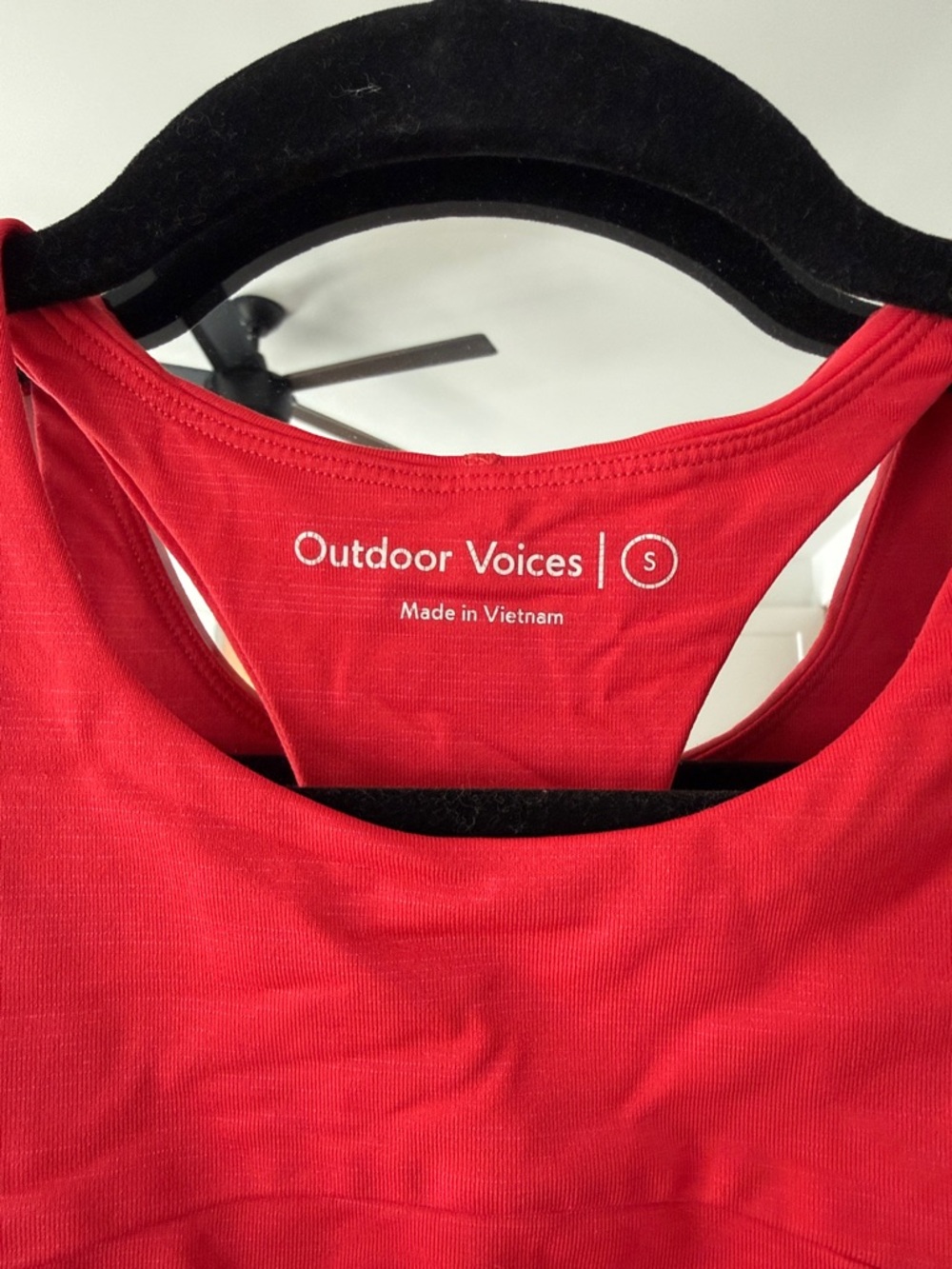 Outdoor Voices Red High-Neck Sports Bra - Picture 2 of 3
